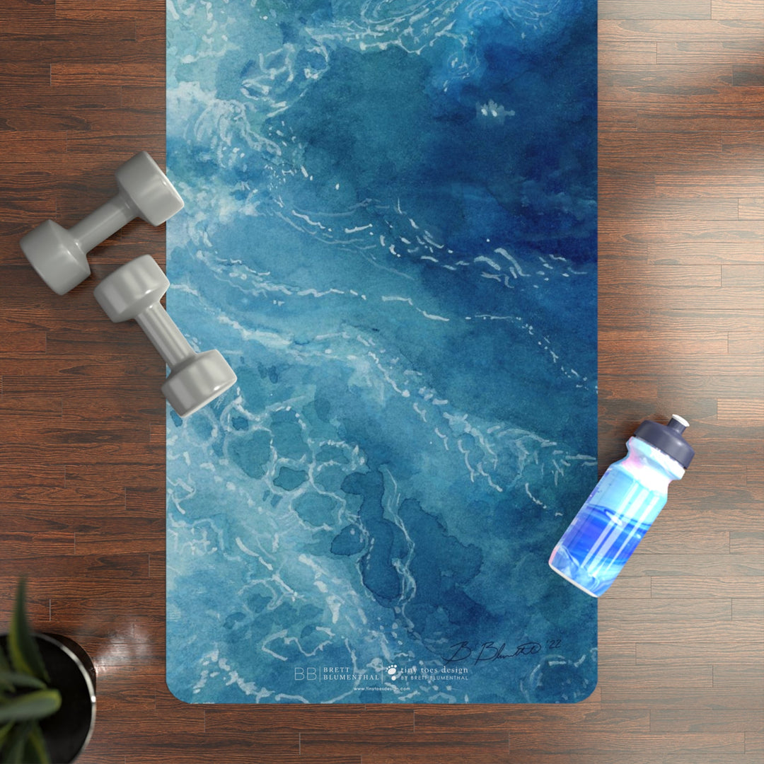 Custom Ocean Themed Yoga Mat - Brett Blumenthal | Tiny Toes Design