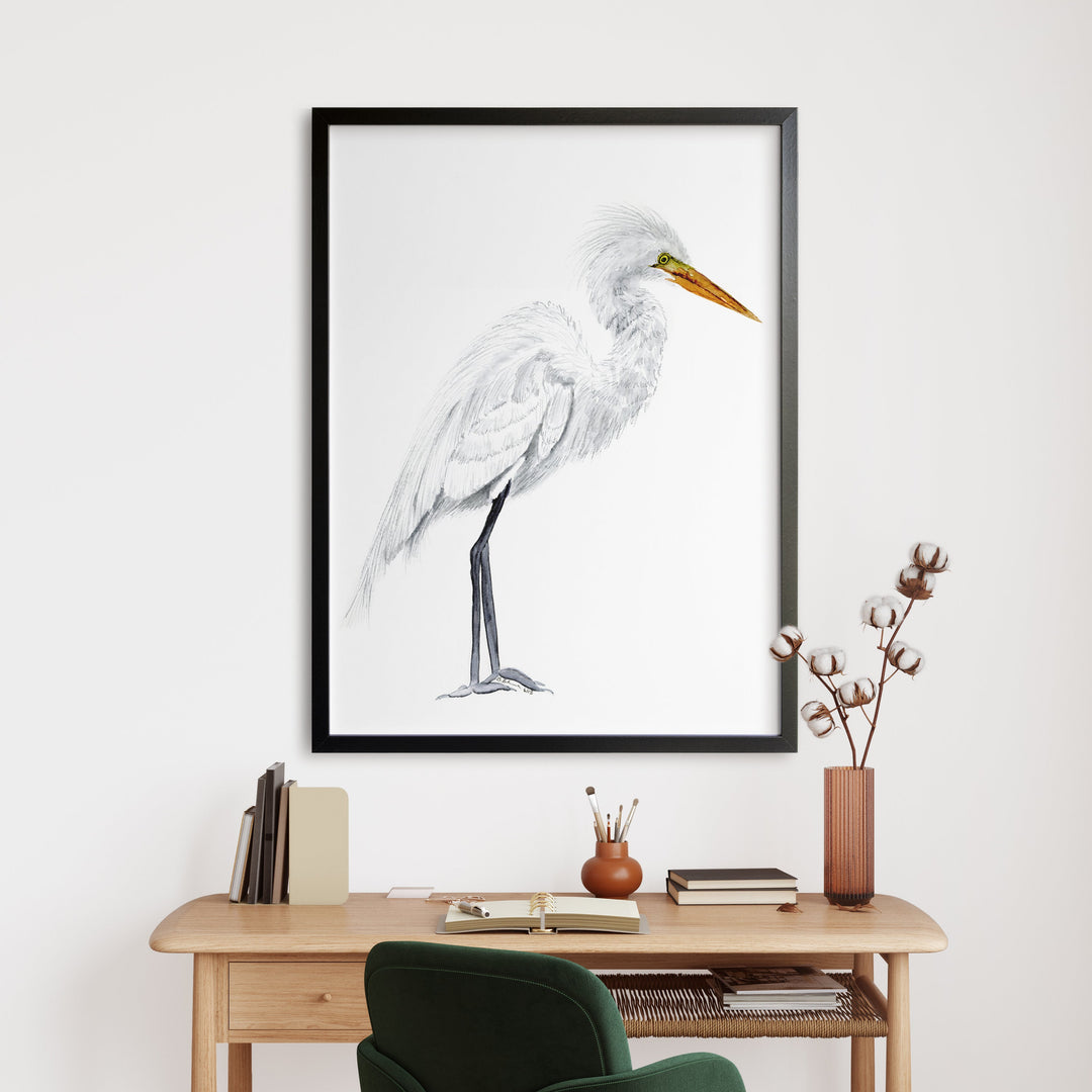 a picture of a white bird on a white wall