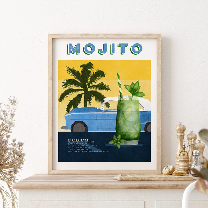 a picture of a poster of a car and a plant