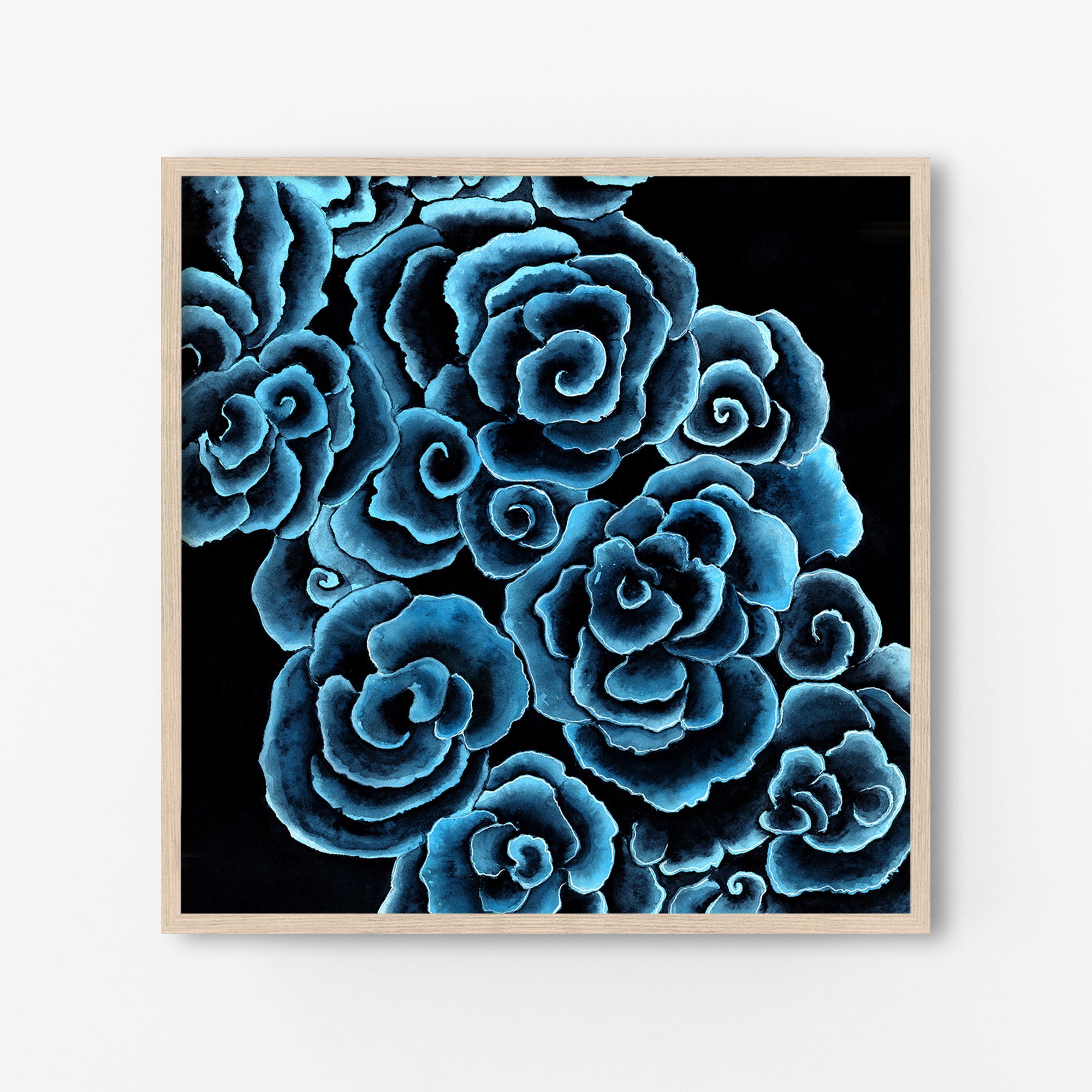 Bioluminescent Coral Ocean Art | Luminescence Print – Brett