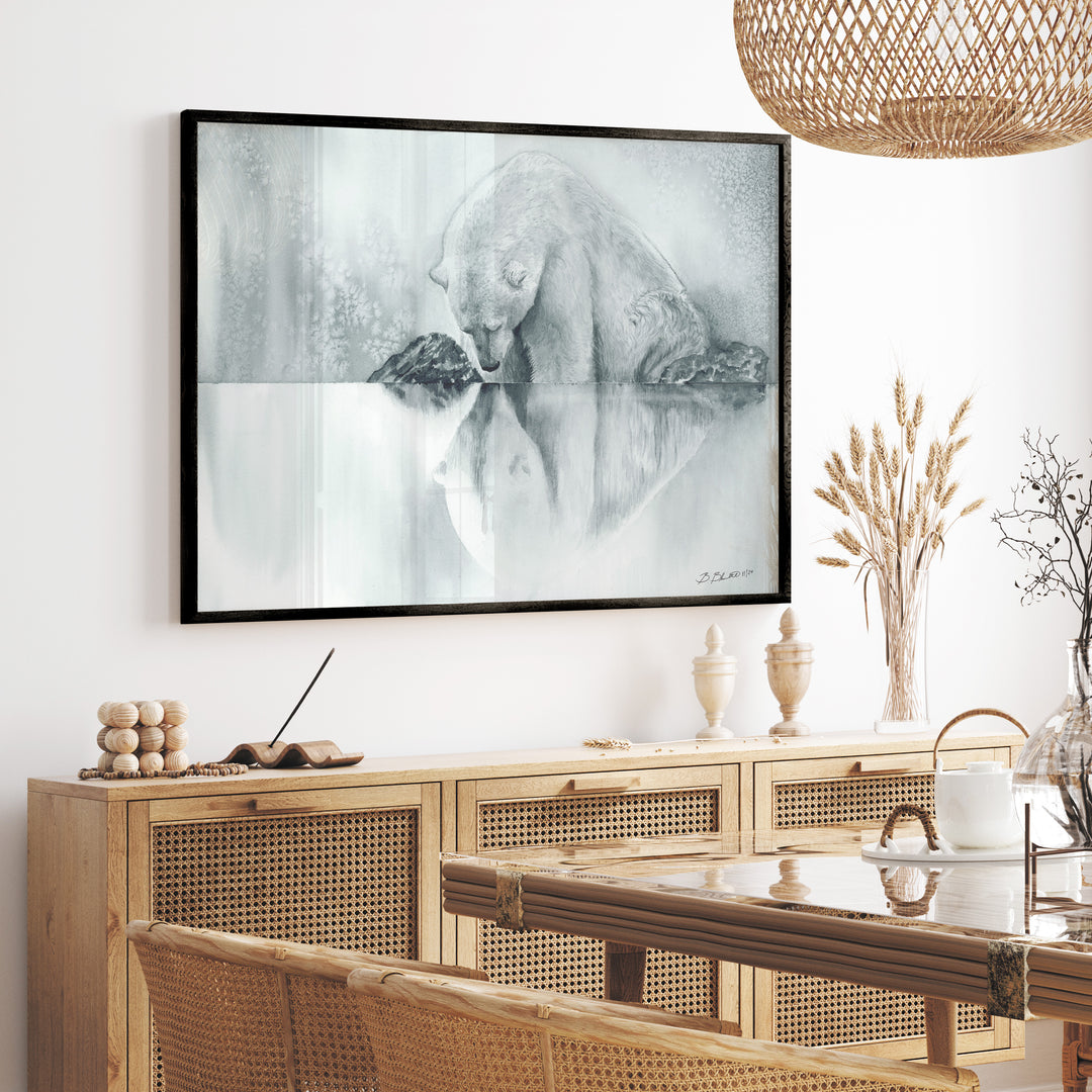 Captive Reflections | Polar Bear Art Print