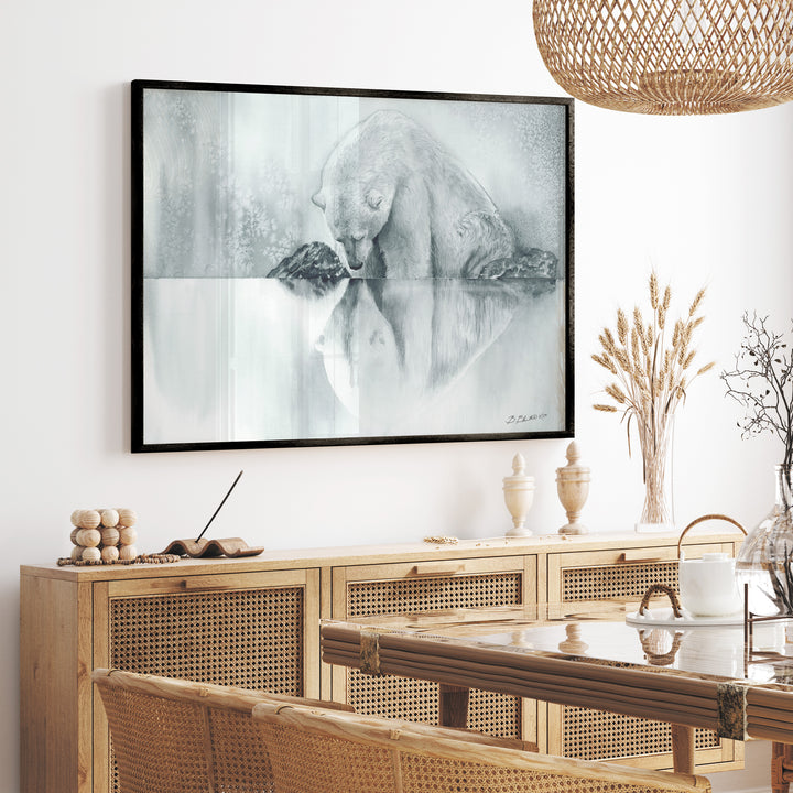 Captive Reflections | Polar Bear Art Print