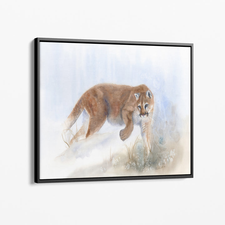 Edge Walker — Mountain Lion Watercolor Fine Art - Brett Blumenthal Art