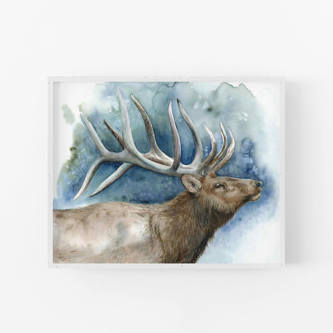 Elder of the Ridge | Elk Wildlife Art Print