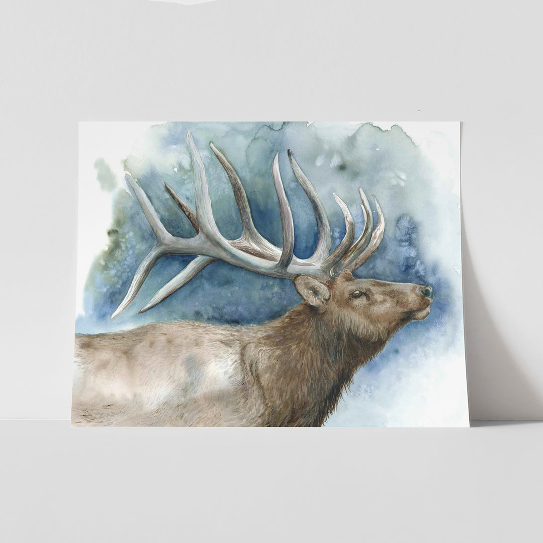 Elder of the Ridge | Elk Wildlife Art Print