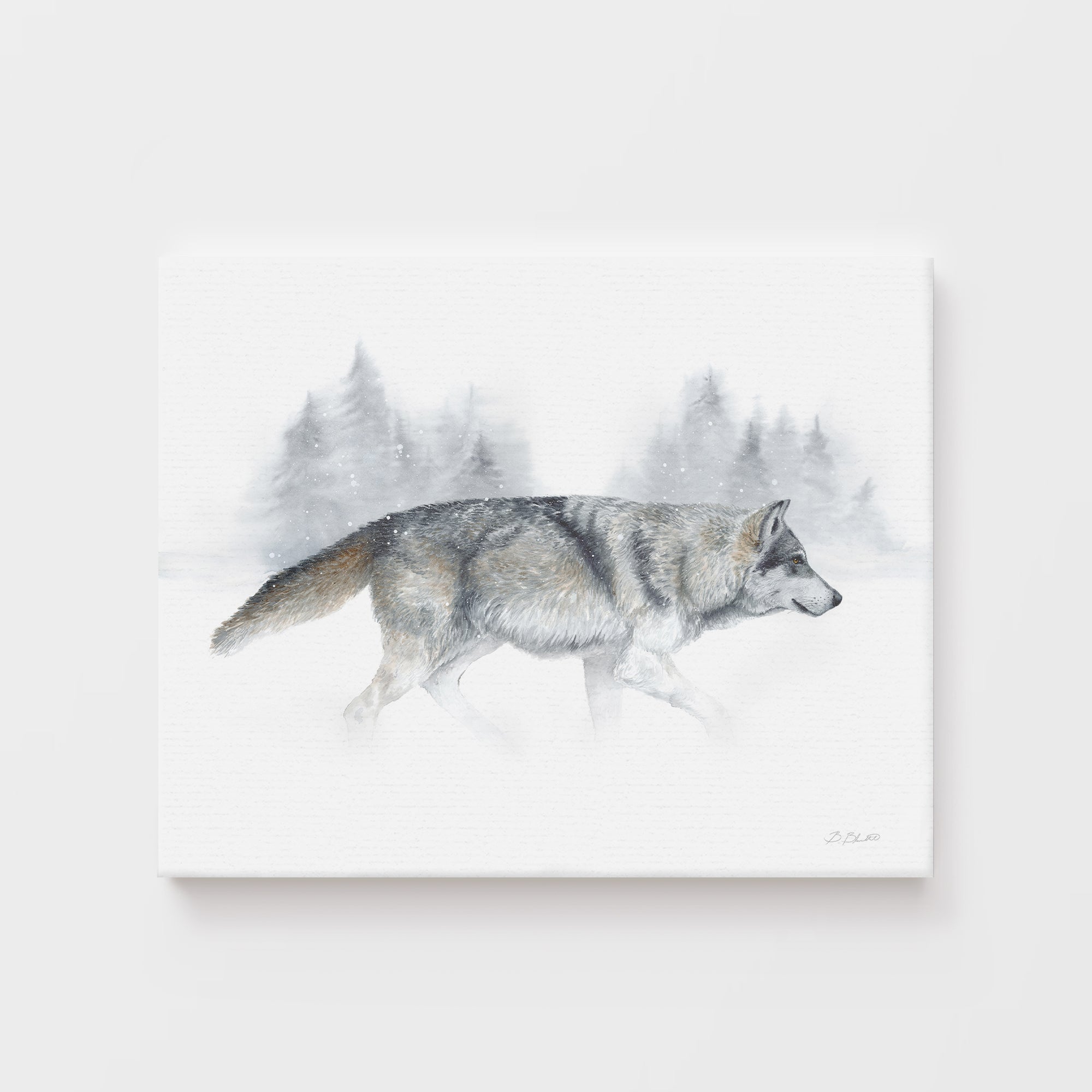 Silent Journey | Wolf in Snow Art – Brett Blumenthal Art