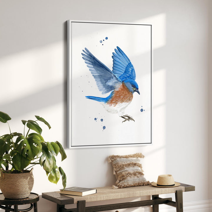 Blauer Vogel Kunstdruck