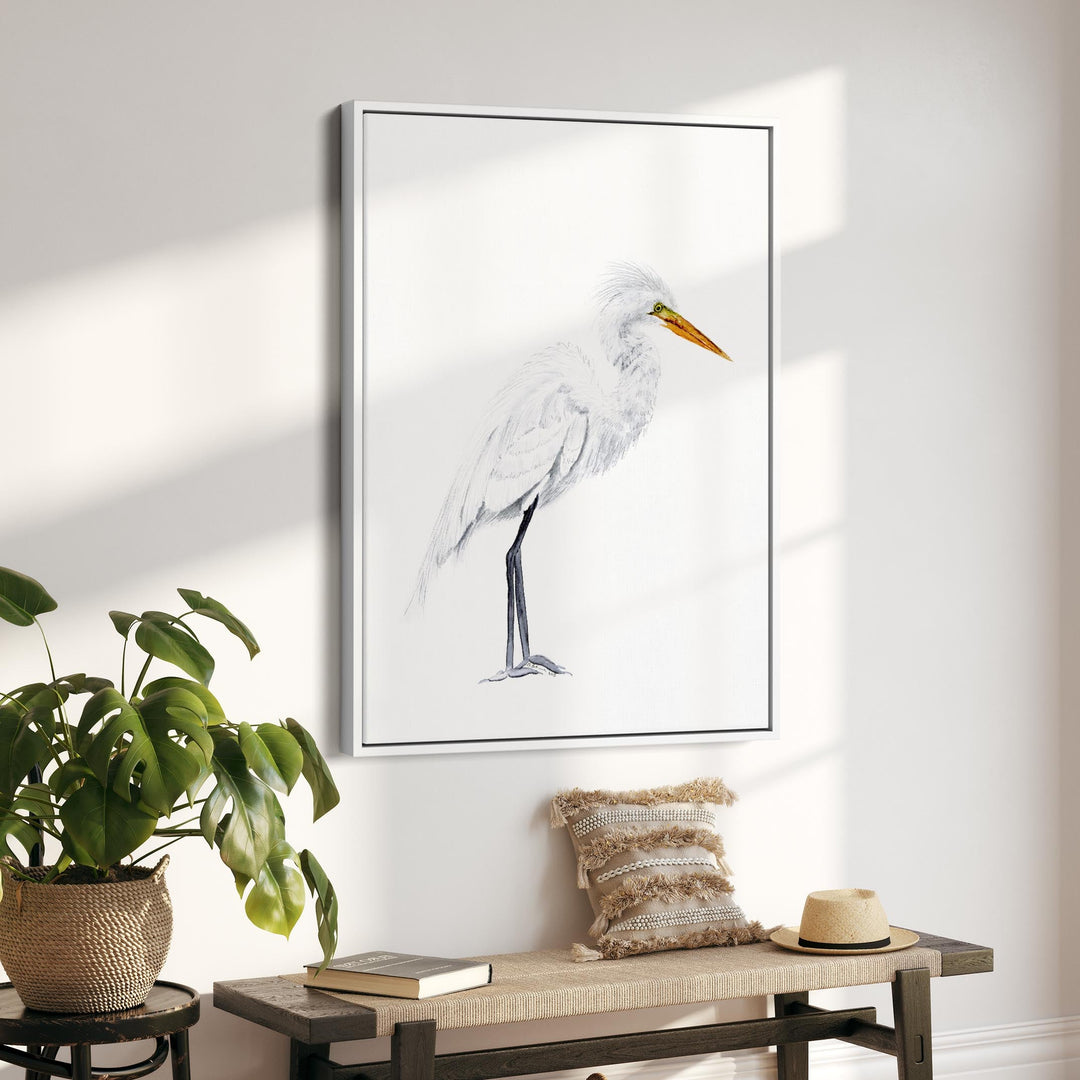 Grande Aigrette Aquarelle