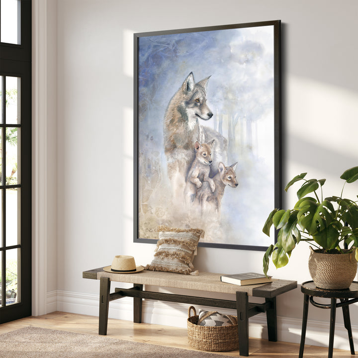The Future She Carries | Red Wolf Watercolor Print