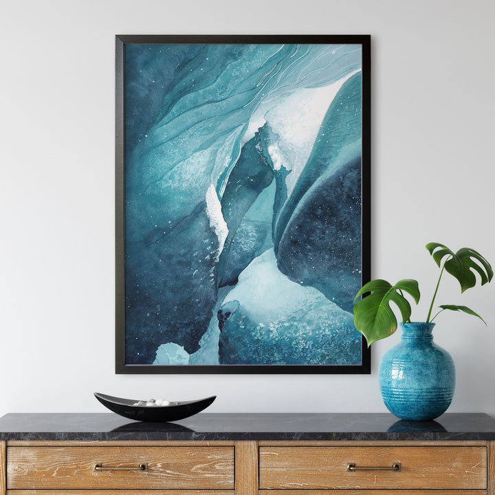 Ice Cave Painting Abstract Iceland