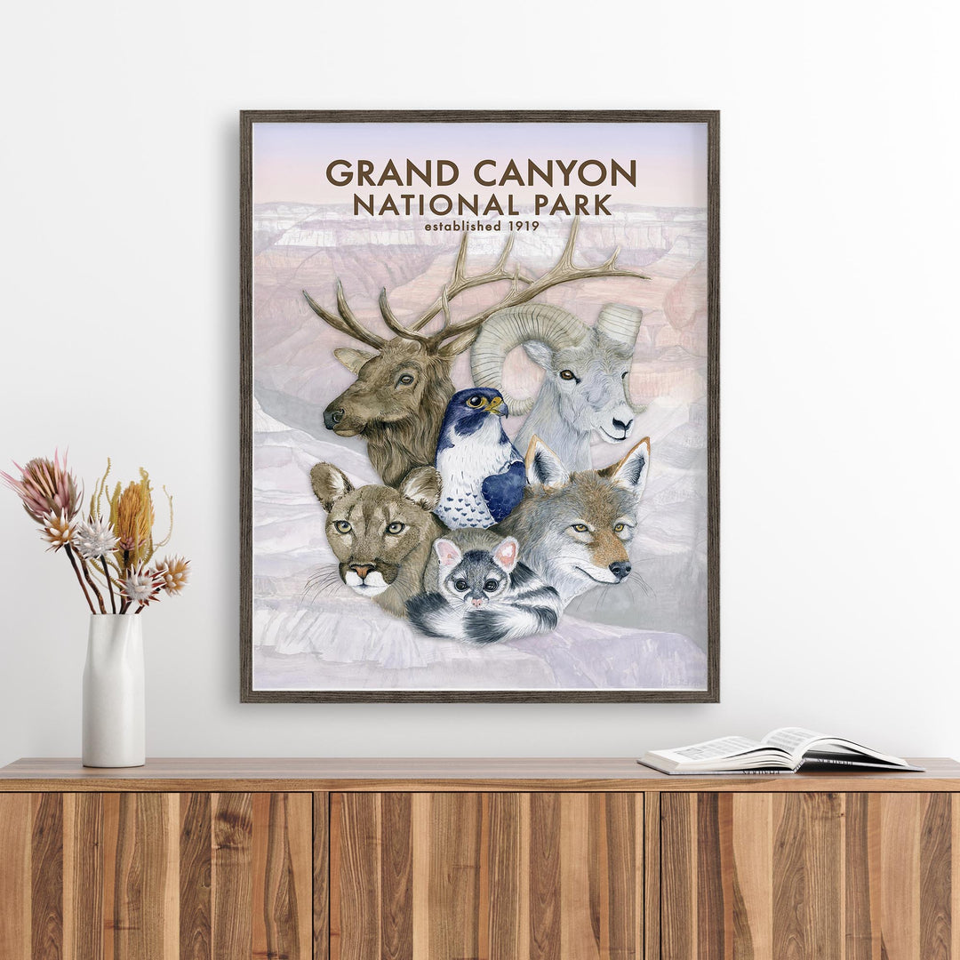 Affiche sur la faune du parc national du Grand Canyon