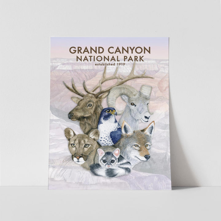 Affiche sur la faune du parc national du Grand Canyon