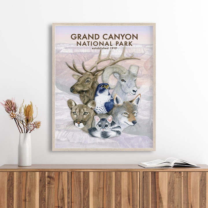 Affiche sur la faune du parc national du Grand Canyon