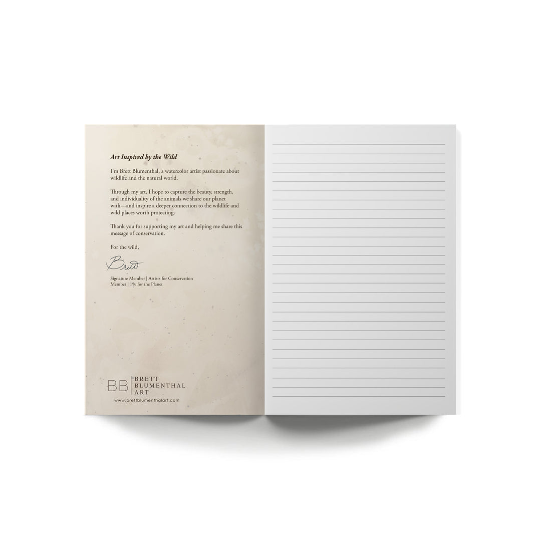 Inside front flap of Elk Journal