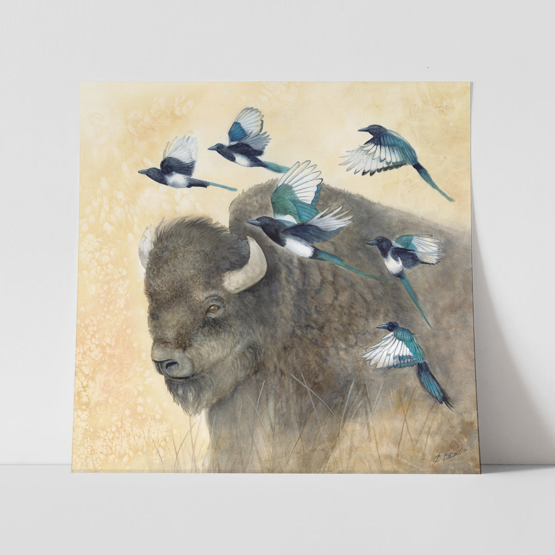 In Good Company | Bison Watercolor Print
