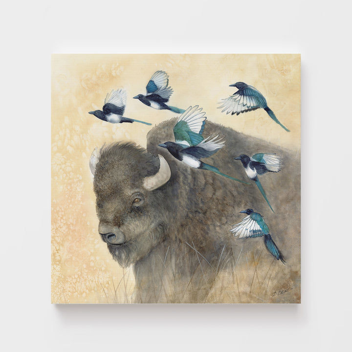 In Good Company | Bison Watercolor Print