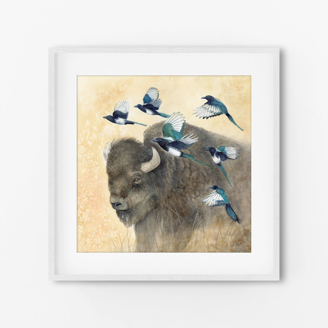 In Good Company | Bison Watercolor Print