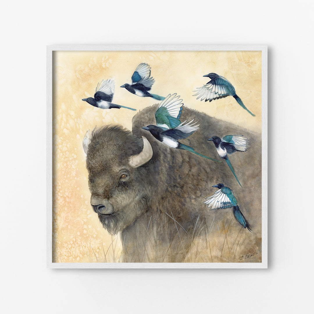 In Good Company | Bison Watercolor Print
