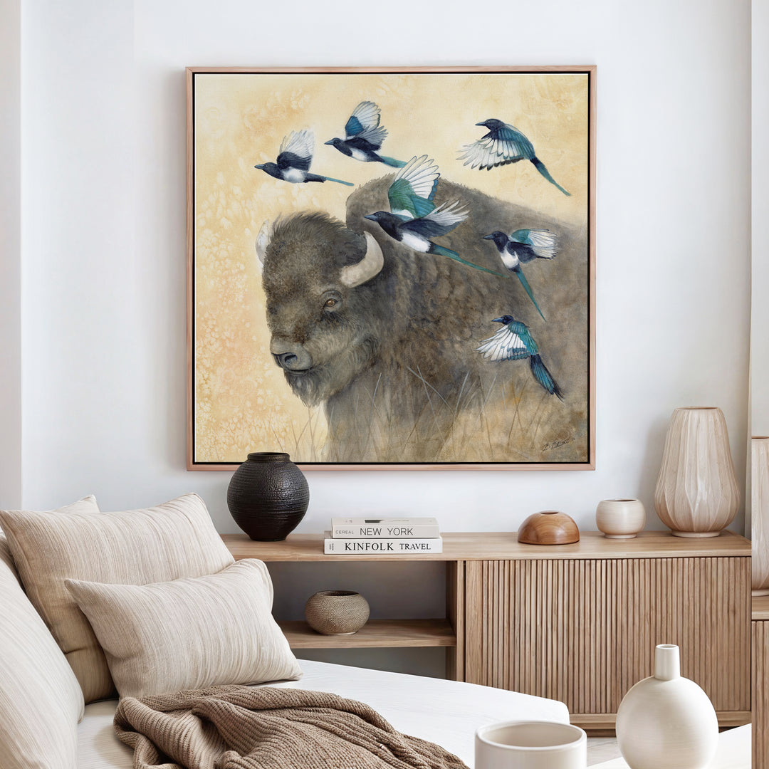 In Good Company | Bison Watercolor Print