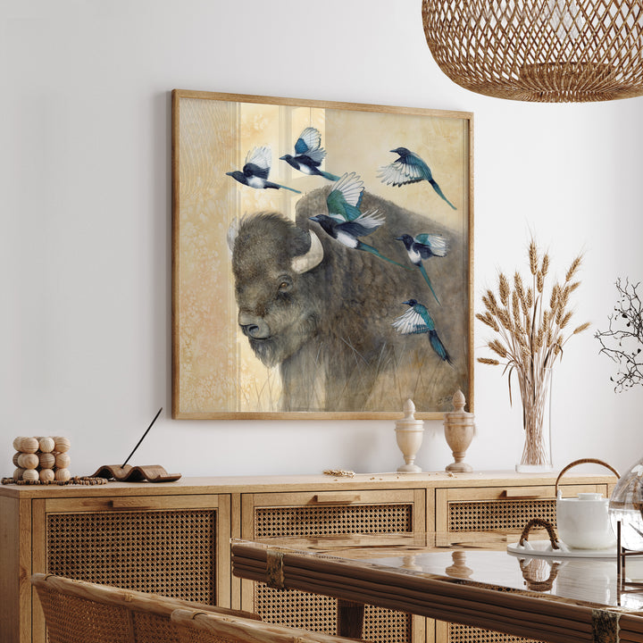 In Good Company | Bison Watercolor Print