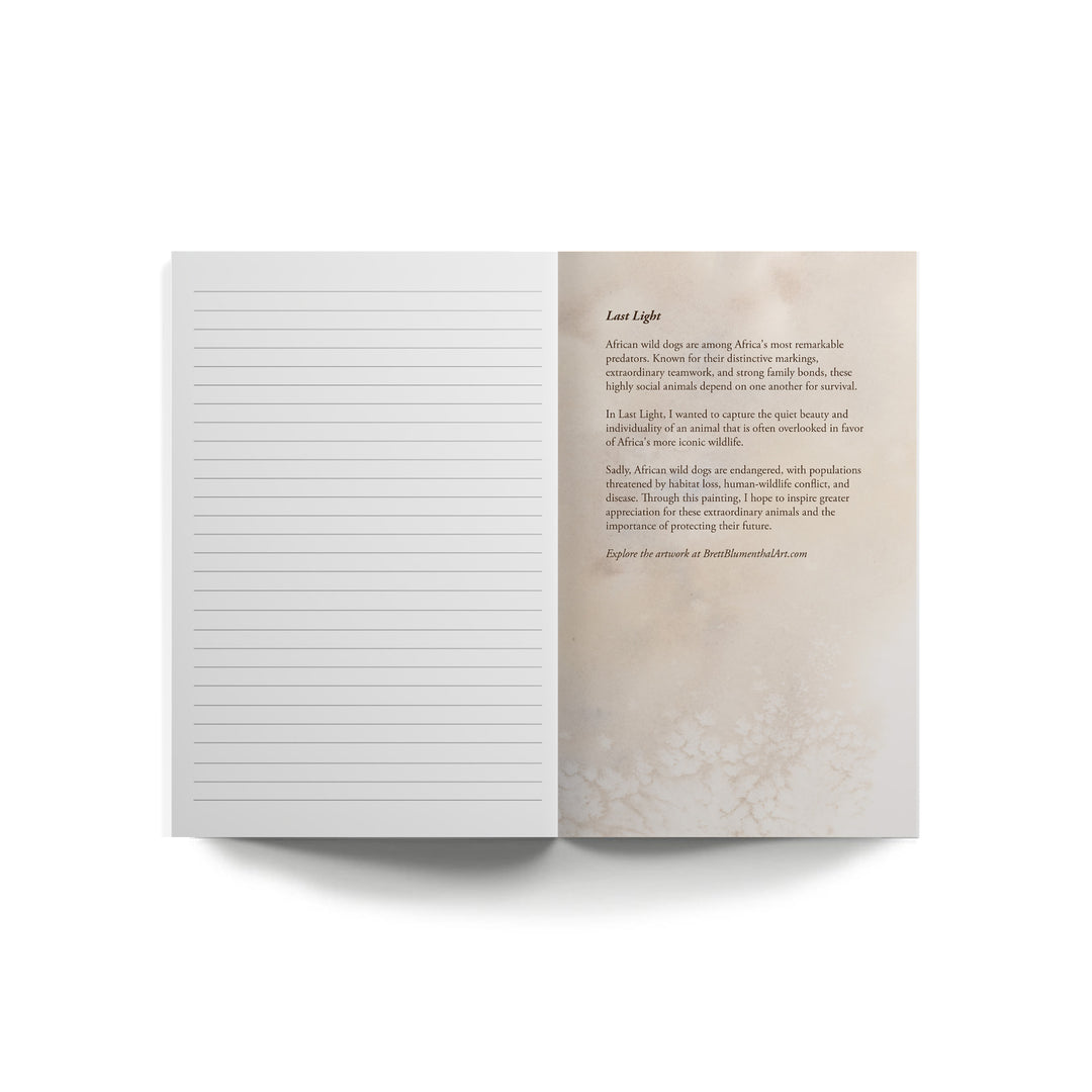 Inside Back Cover of Painted Dog Journal