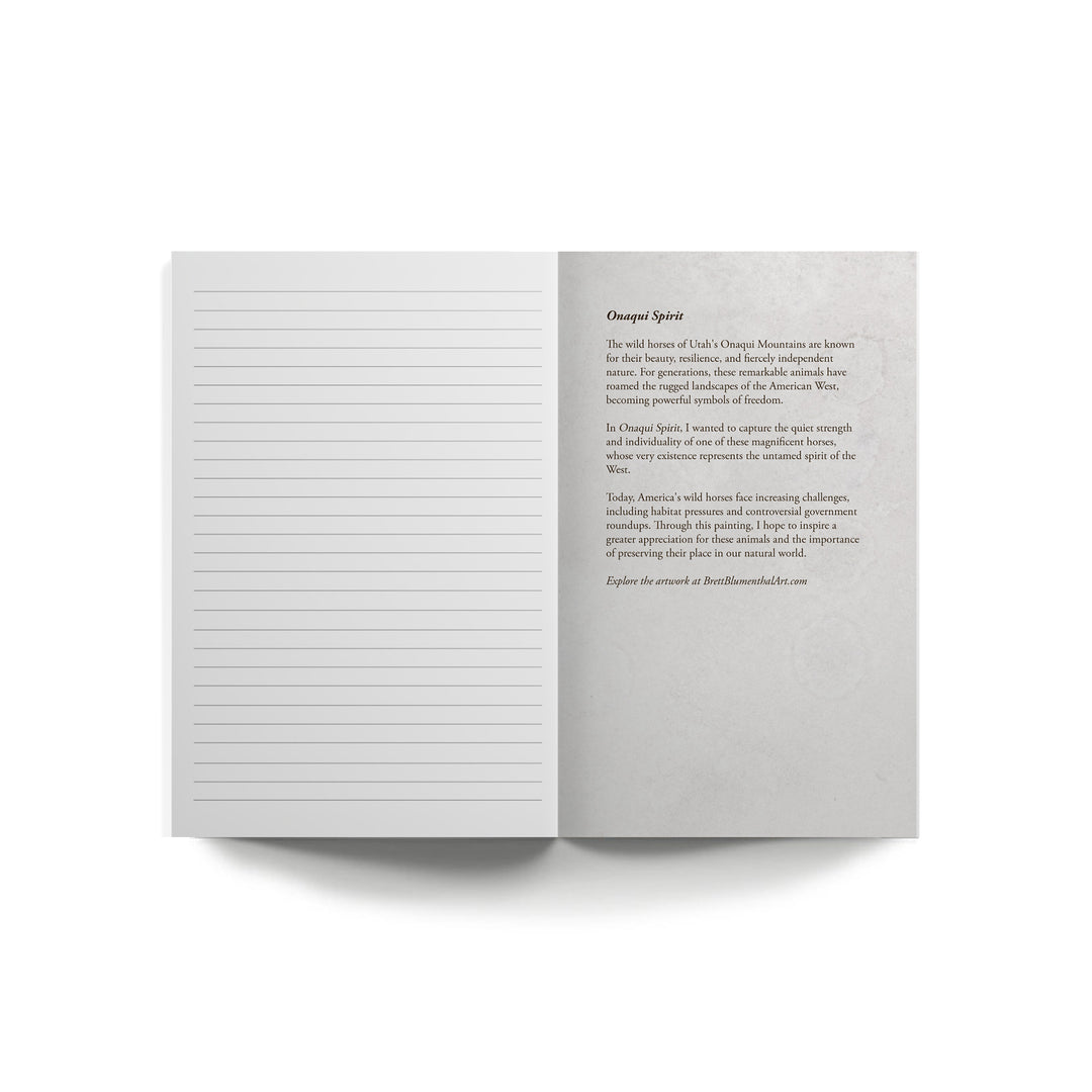 Inside Back Cover of Wild Horse Journal