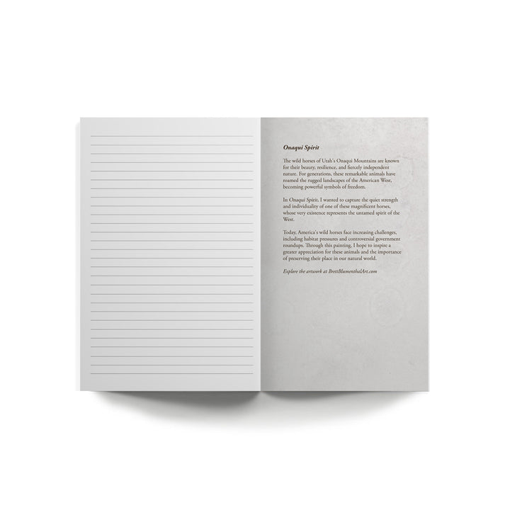 Inside Back Cover of Wild Horse Journal
