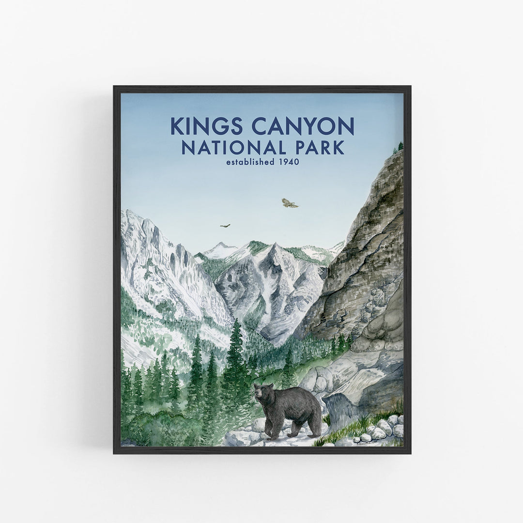 Affiche du parc national de Kings Canyon