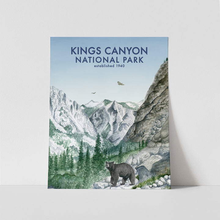 Affiche du parc national de Kings Canyon