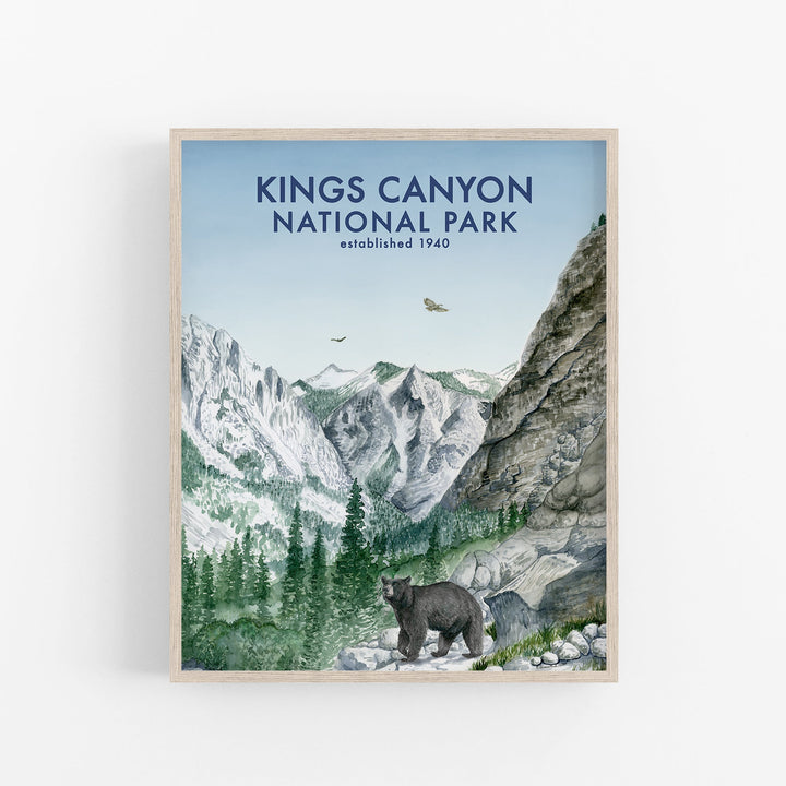 Affiche du parc national de Kings Canyon