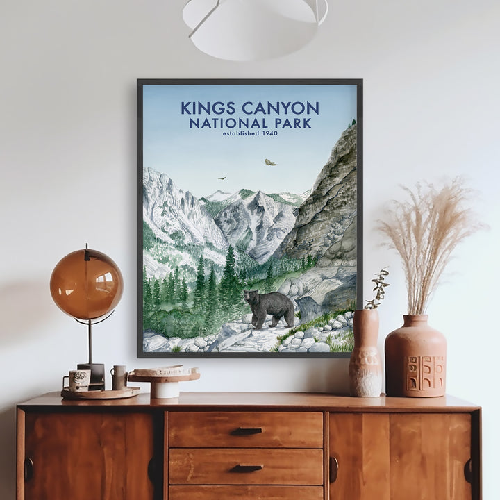 Affiche du parc national de Kings Canyon