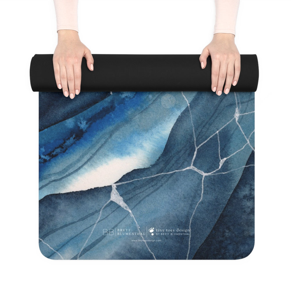 Abstract Blue Yoga Mat