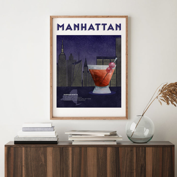 Manhattan Cocktail Art