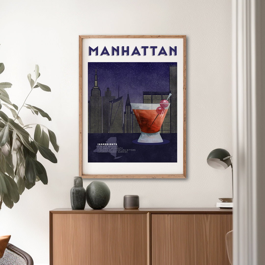 Manhattan Cocktail Wall Decor