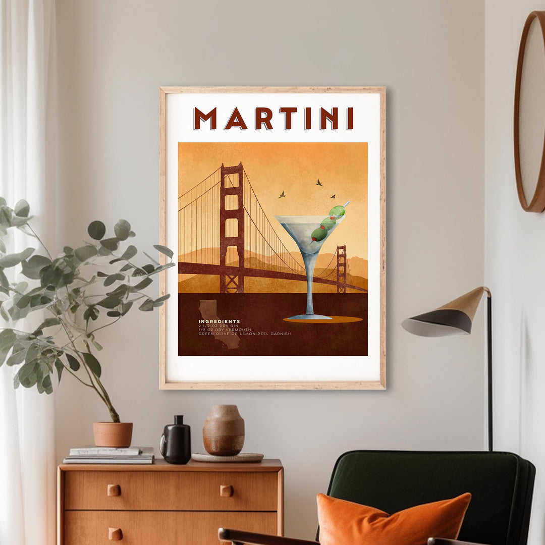 Martini Cocktail Wall Art