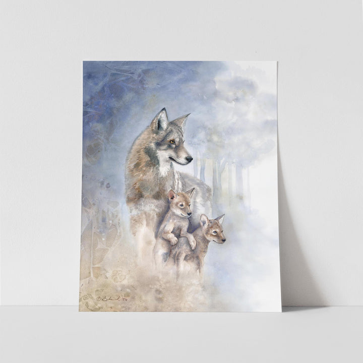 The Future She Carries | Red Wolf Watercolor Print