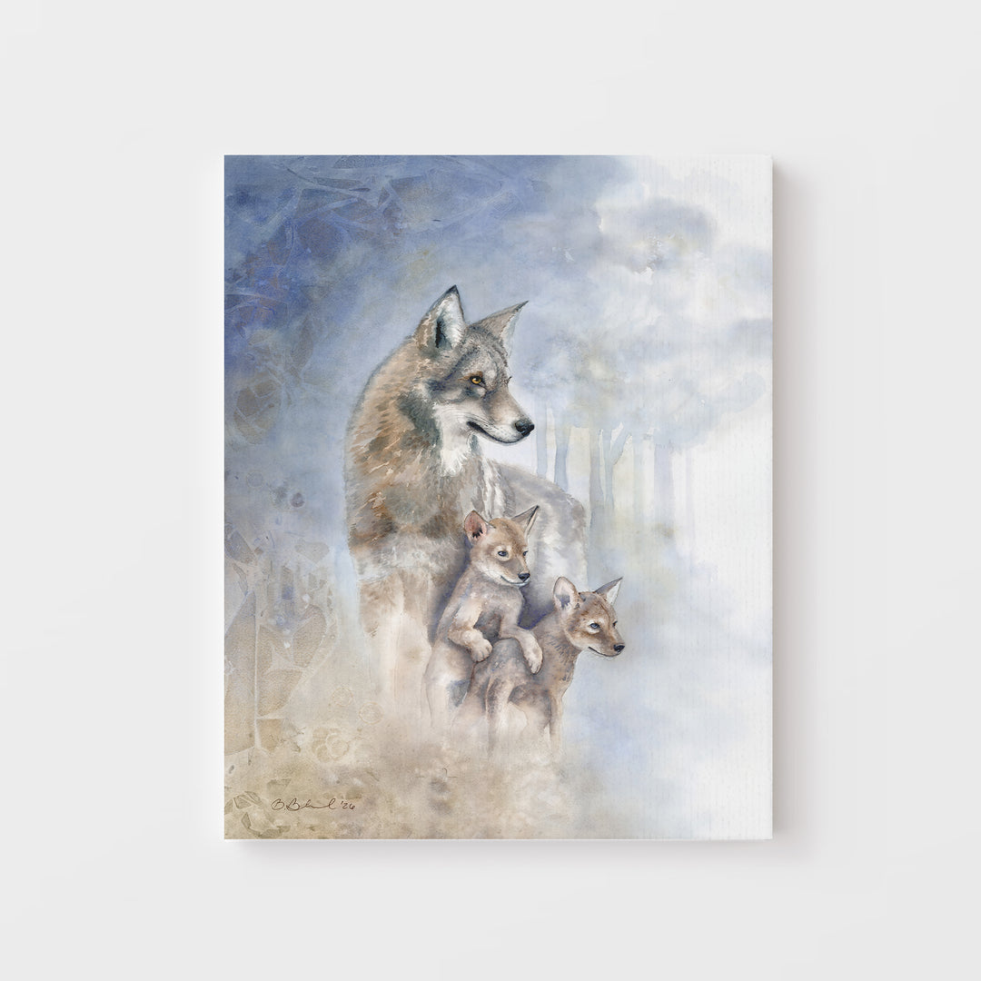 The Future She Carries | Red Wolf Watercolor Print