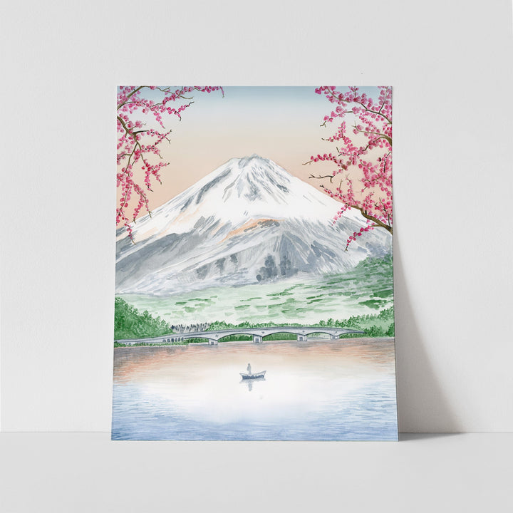 Affiche de voyage du parc national du mont Fuji