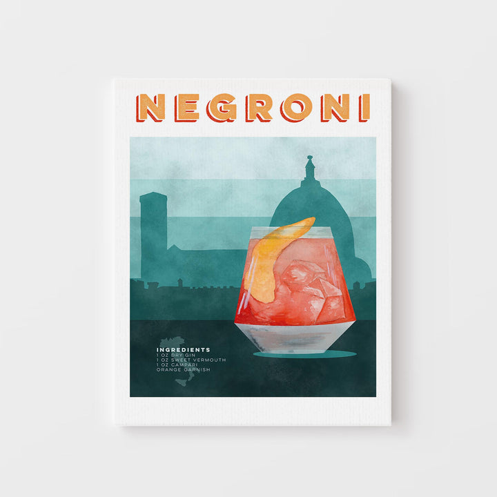 Negroni Cocktail Poster