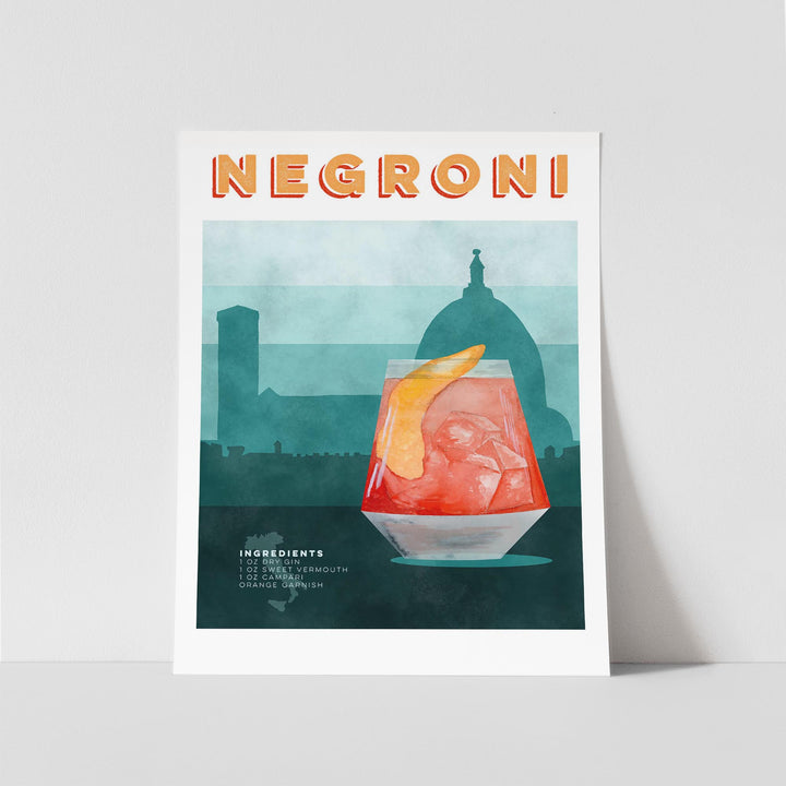 Negroni Cocktail Poster