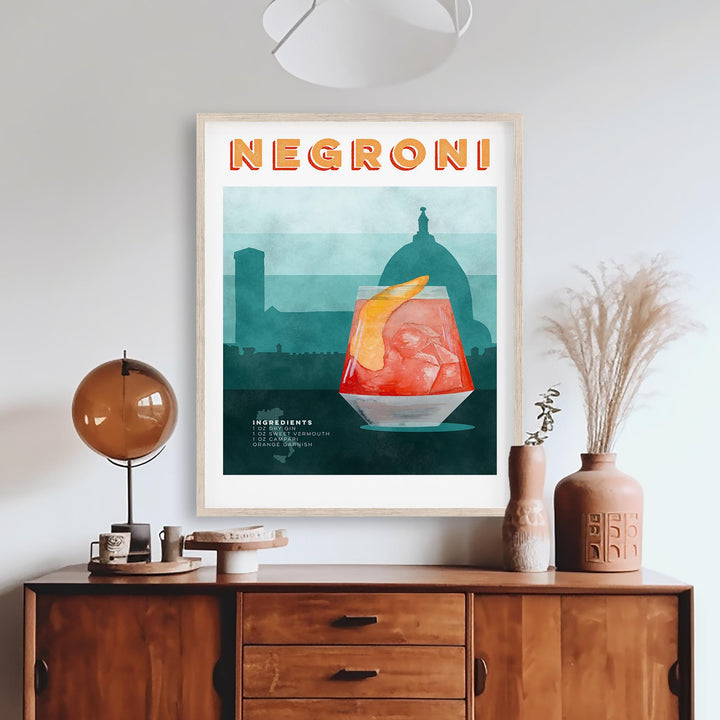 Negroni Cocktail Poster