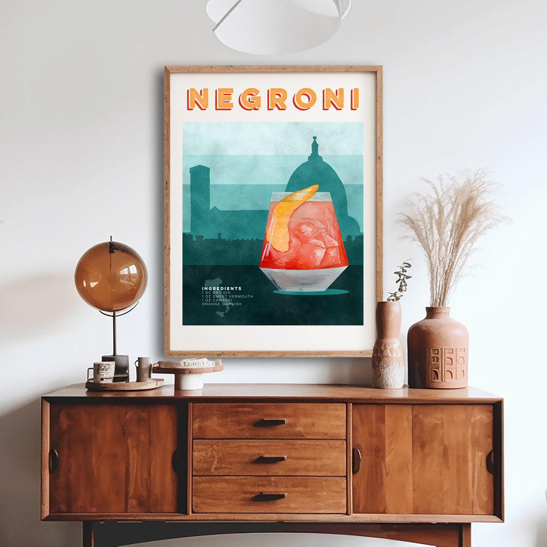 Negroni Cocktail Poster