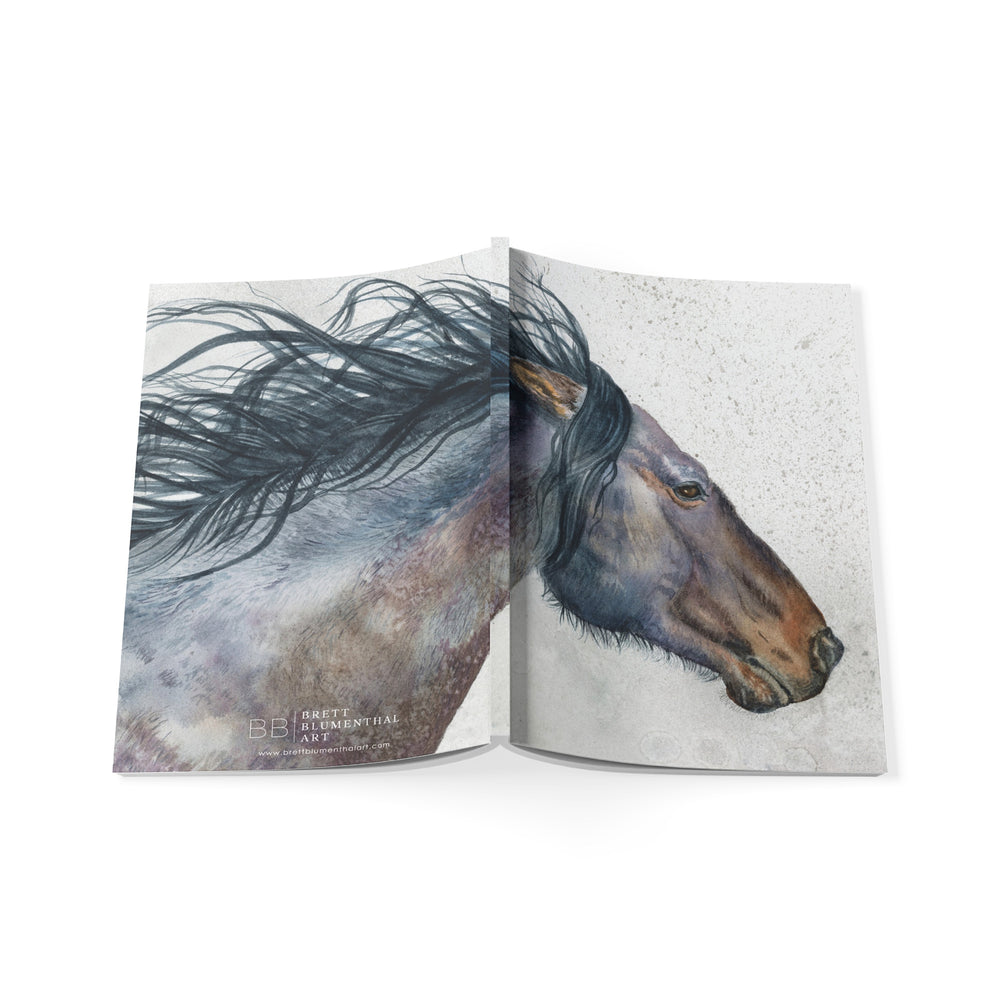 WIld Horse Journal with wraparound cover design