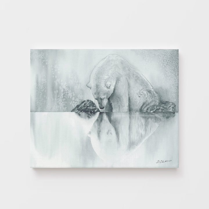 Captive Reflections | Polar Bear Art Print