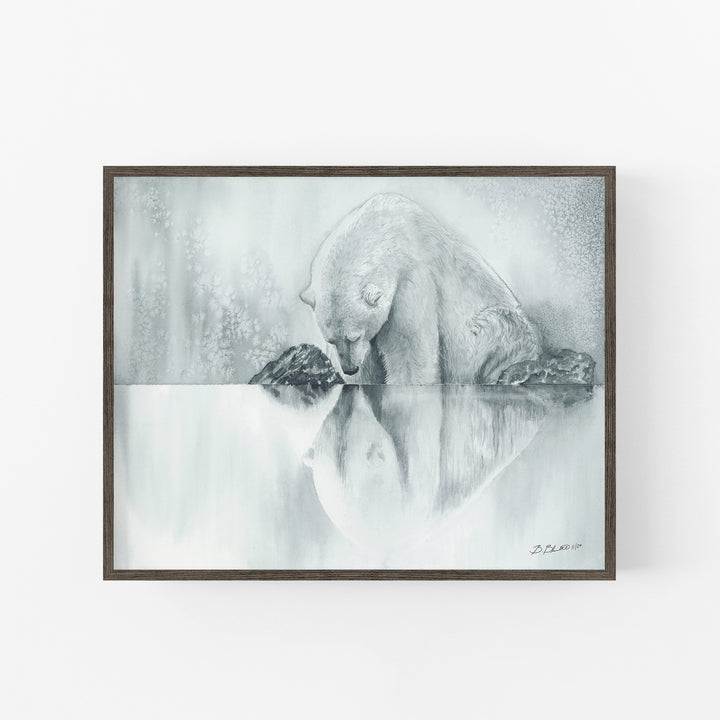 Captive Reflections | Polar Bear Art Print