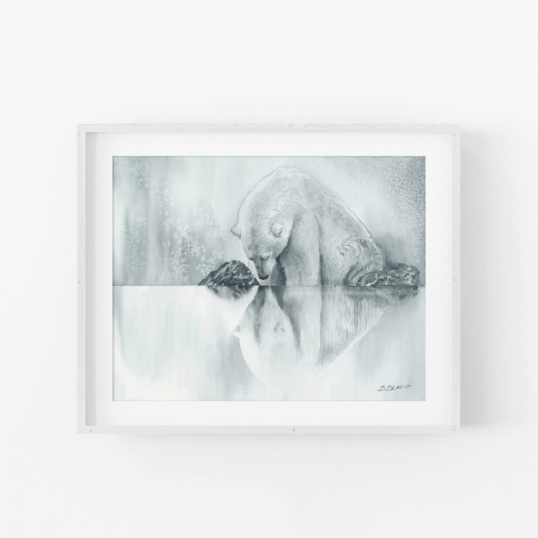 Captive Reflections | Polar Bear Art Print