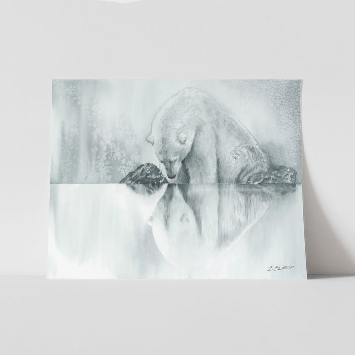 Captive Reflections | Polar Bear Art Print