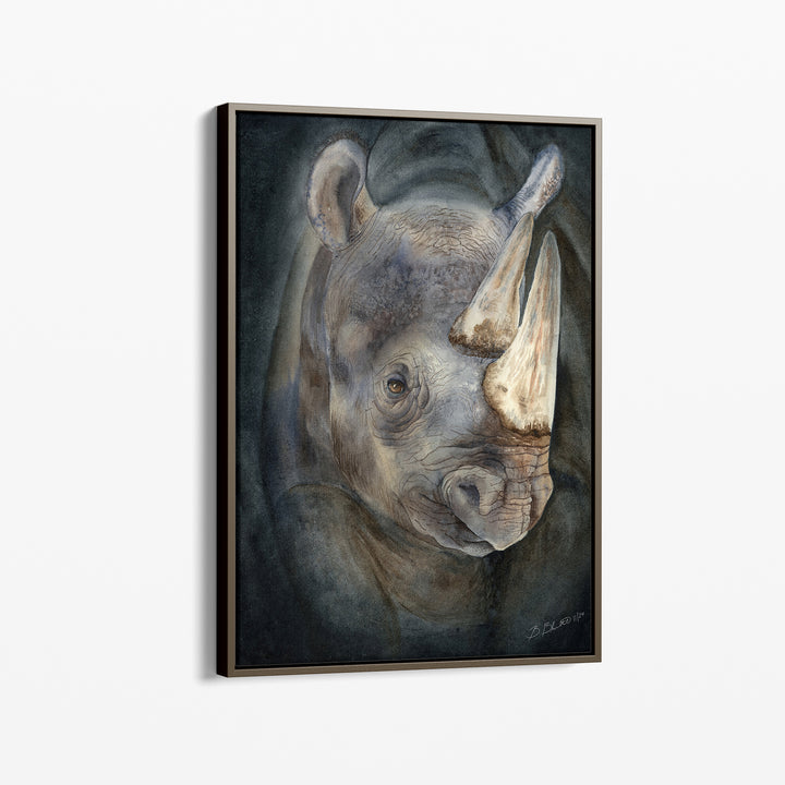 Emergence from the Darkness | Rhinoceros Painting - Brett Blumenthal Art