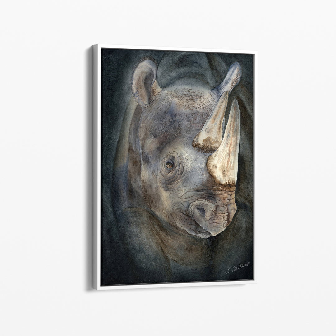Emergence from the Darkness | Rhinoceros Painting - Brett Blumenthal Art