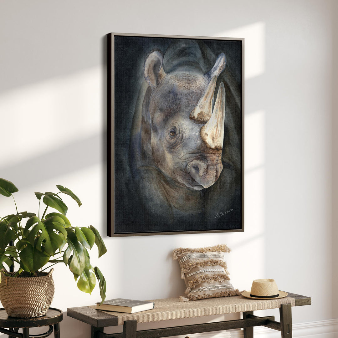 Emergence from the Darkness | Rhinoceros Painting